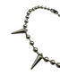 SILVER BEADED SPIKE CHAIN