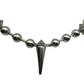 SILVER BEADED SPIKE CHAIN