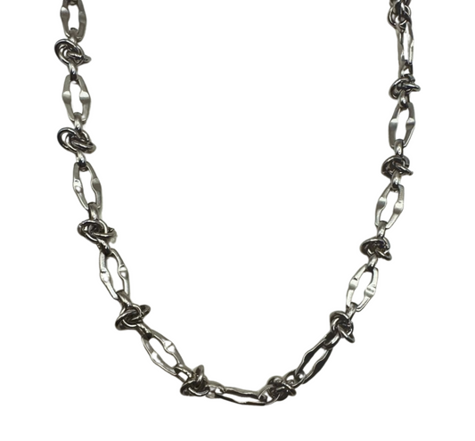 SILVER BARBED WIRE CHAIN