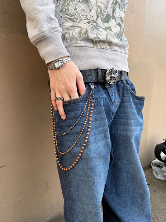 BRONZE TRIPLE BEADED CHAIN