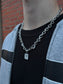 SILVER CRYSTAL DOUBE CHAIN