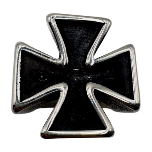 SILVER IRON CROSS RING