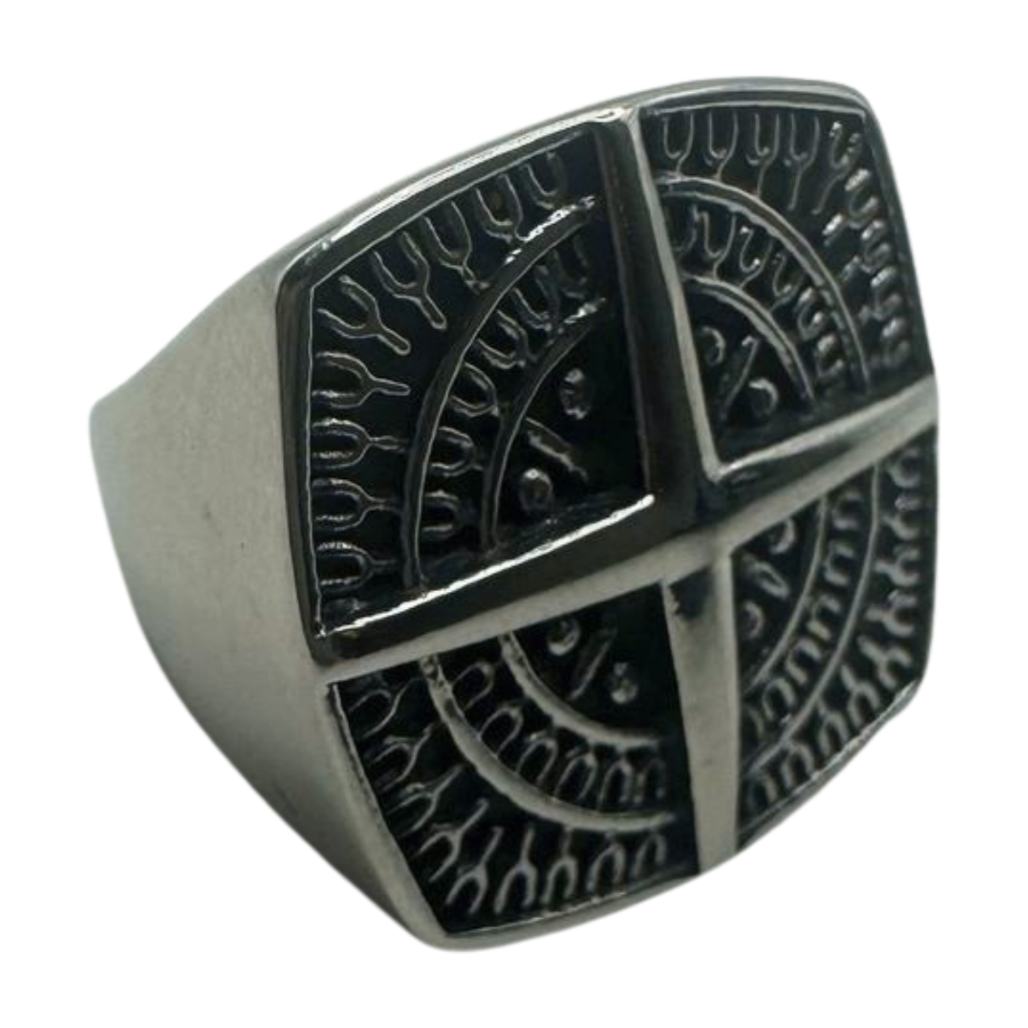 SILVER IMPERIAL CROSS RING