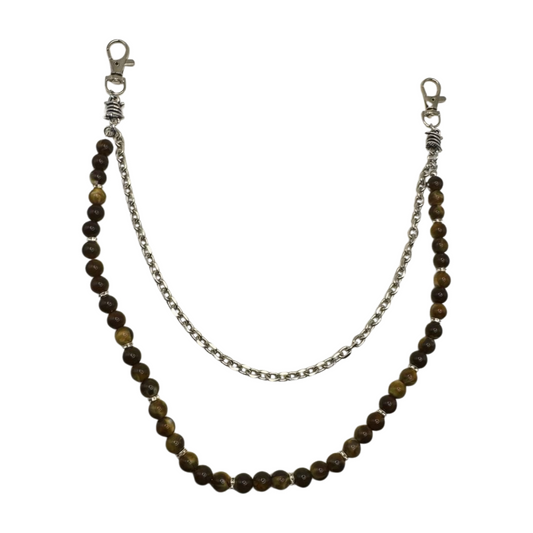 SILVER BEADED CHAIN BELT