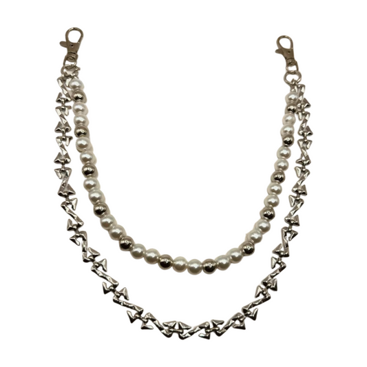 CYBER BEADED CHAIN BELT