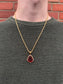 RED BHUDDA GEMSTONE CHAIN