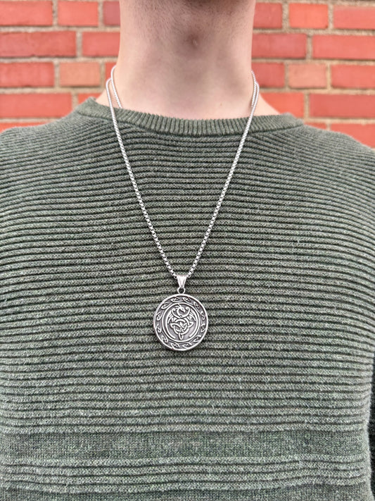 SILVER MYSTIC DRAGON NECKLACE