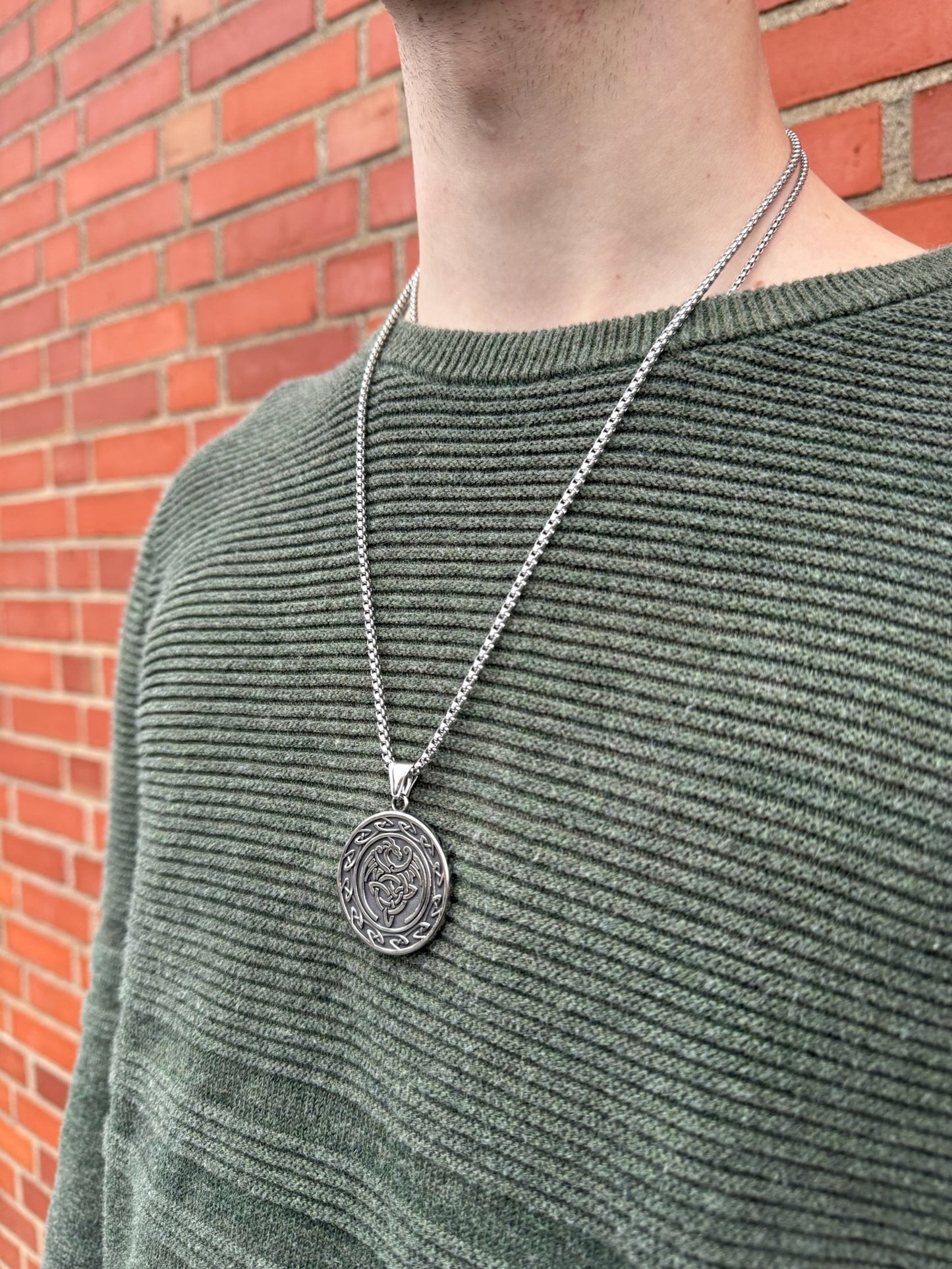 SILVER MYSTIC DRAGON NECKLACE