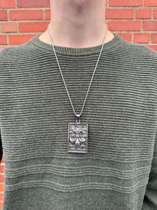 SILVER WOVEN SAINT NECKLACE