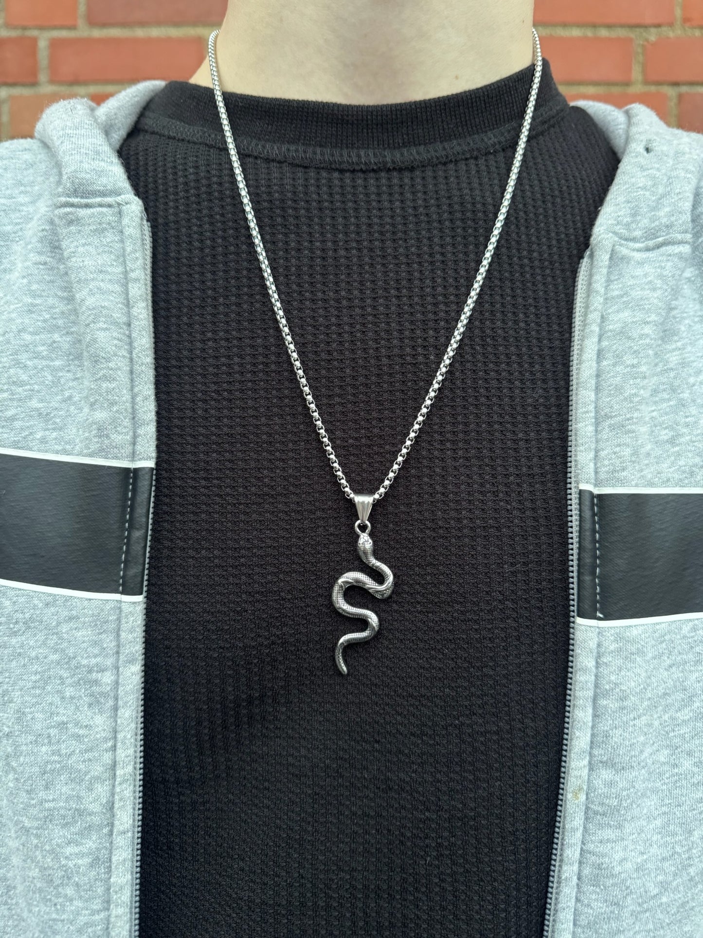 SILVER SERPENT NECKLACE