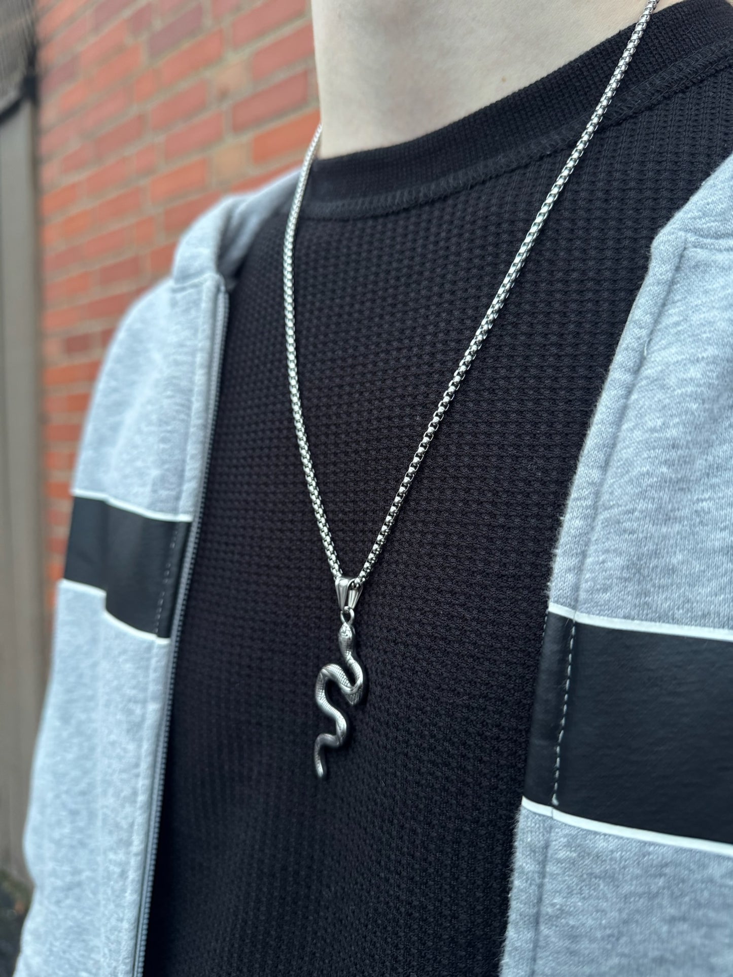 SILVER SERPENT NECKLACE