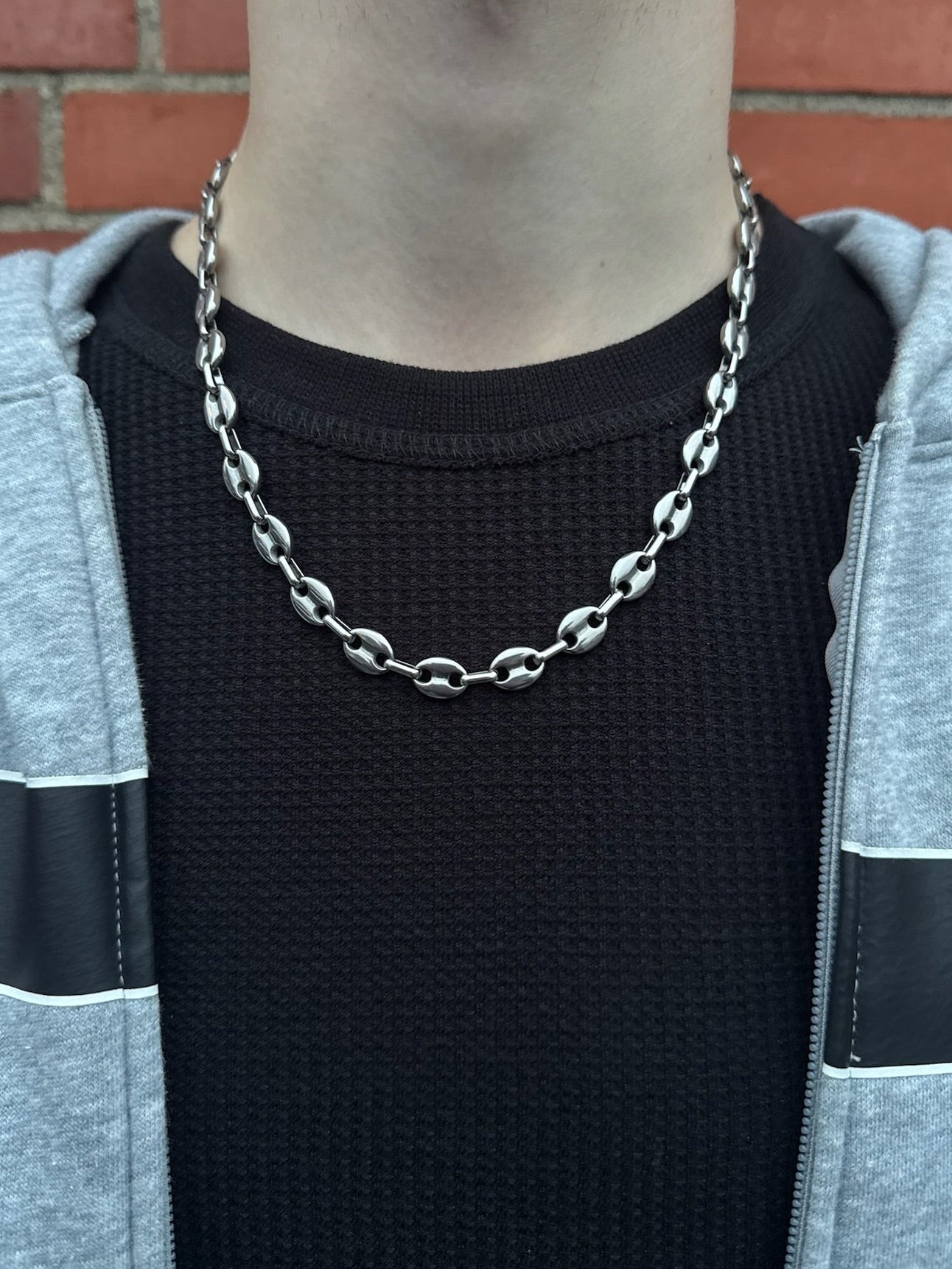 SILVER COFFEE BEAN LINK