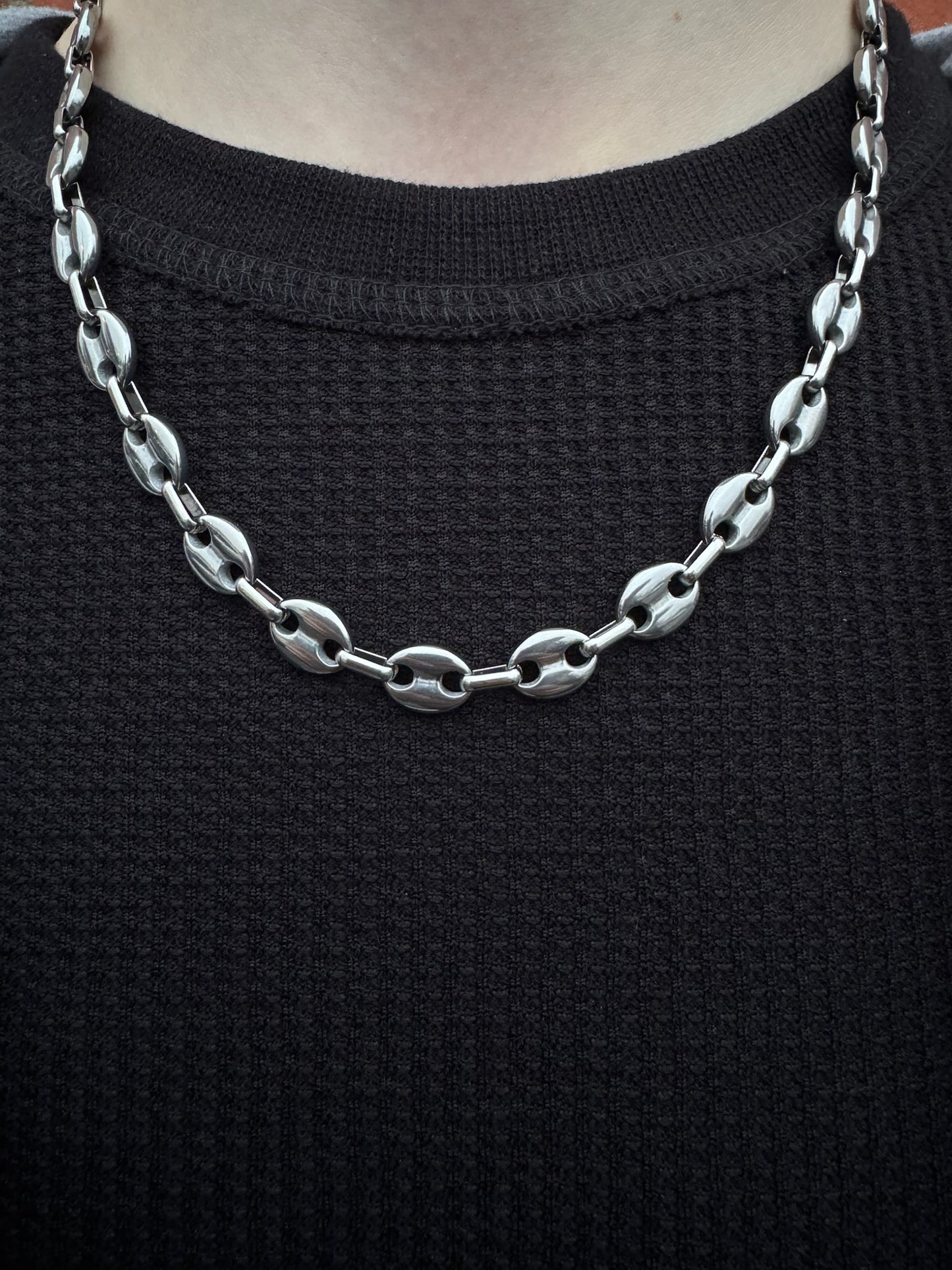 SILVER COFFEE BEAN LINK