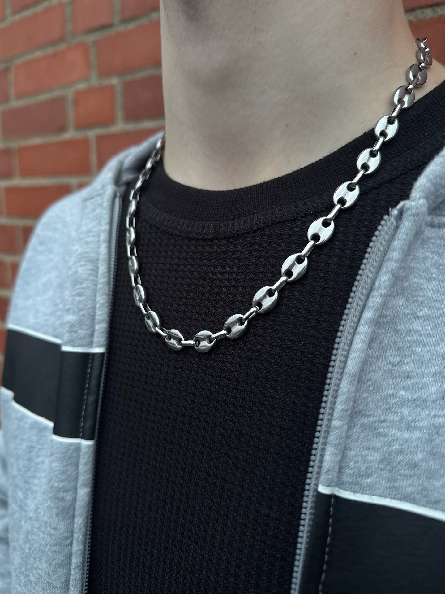 SILVER COFFEE BEAN LINK