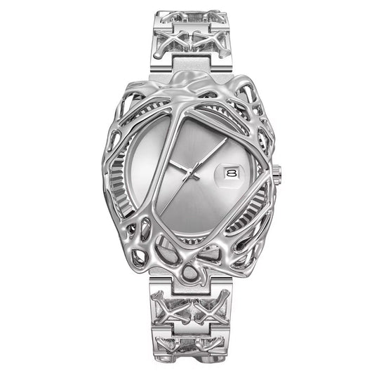 SILVER SKELETON CYBER WATCH