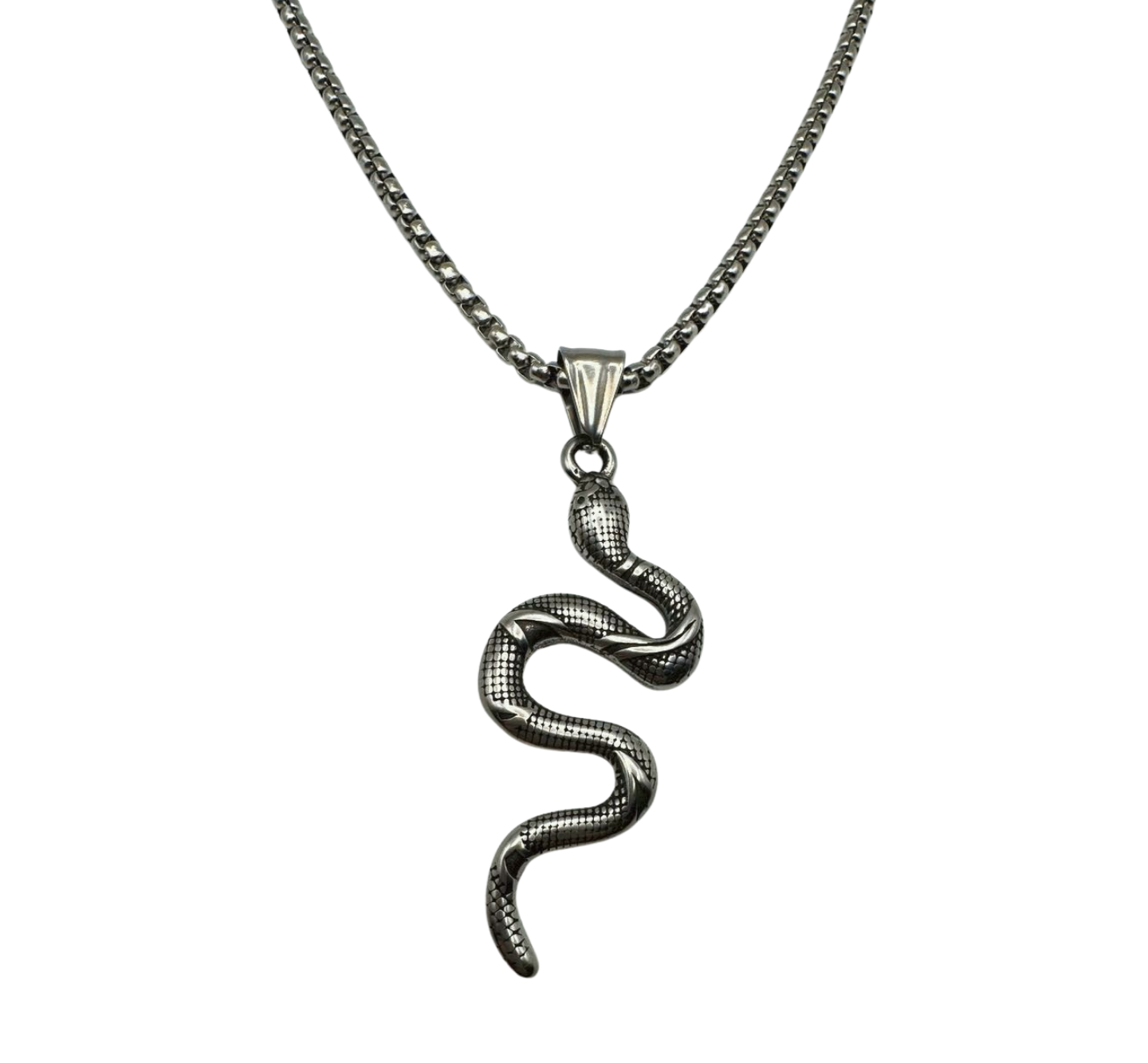 SILVER SERPENT NECKLACE