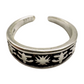 SILVER SUNBURST BAND RING