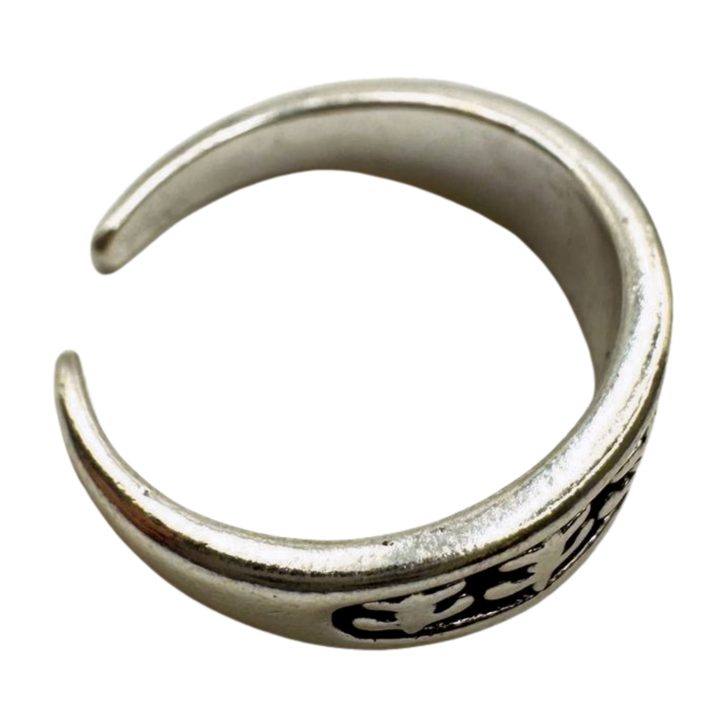 SILVER SUNBURST BAND RING