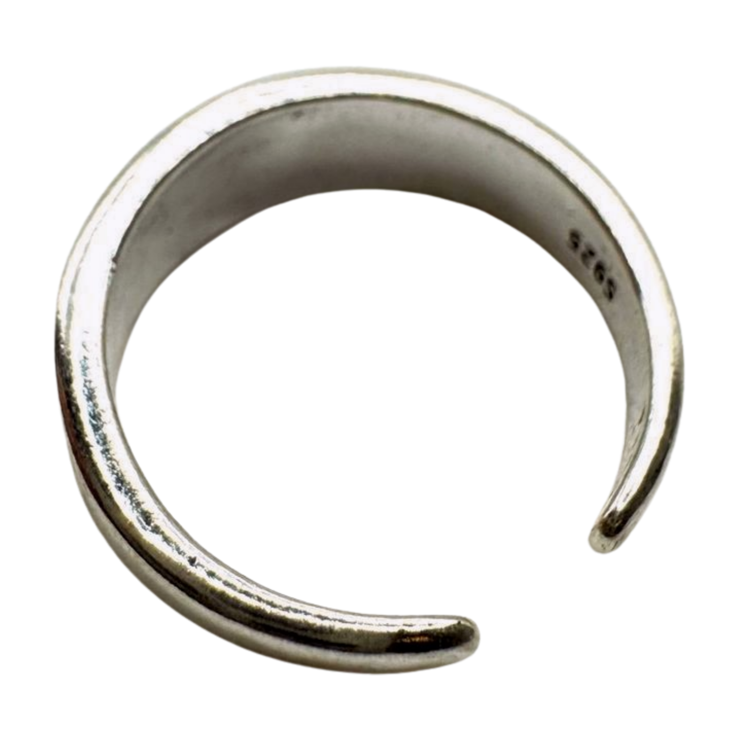 SILVER SUNBURST BAND RING