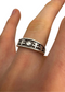 SILVER SUNBURST BAND RING