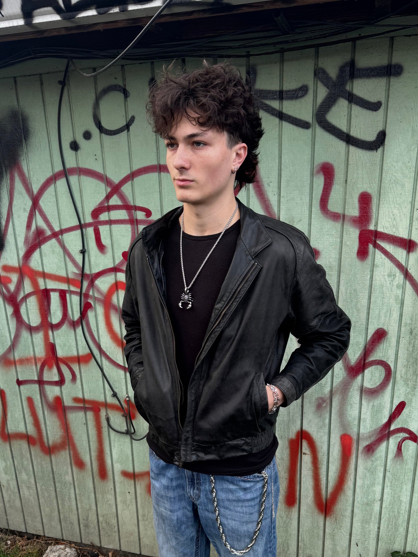 SILVER SCORPION NECKLACE