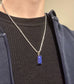 SILVER LAPIS LAZULI GEMSTONE NECKLACE