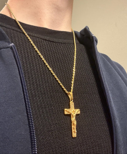 GOLD JESUS CRUCIFIX