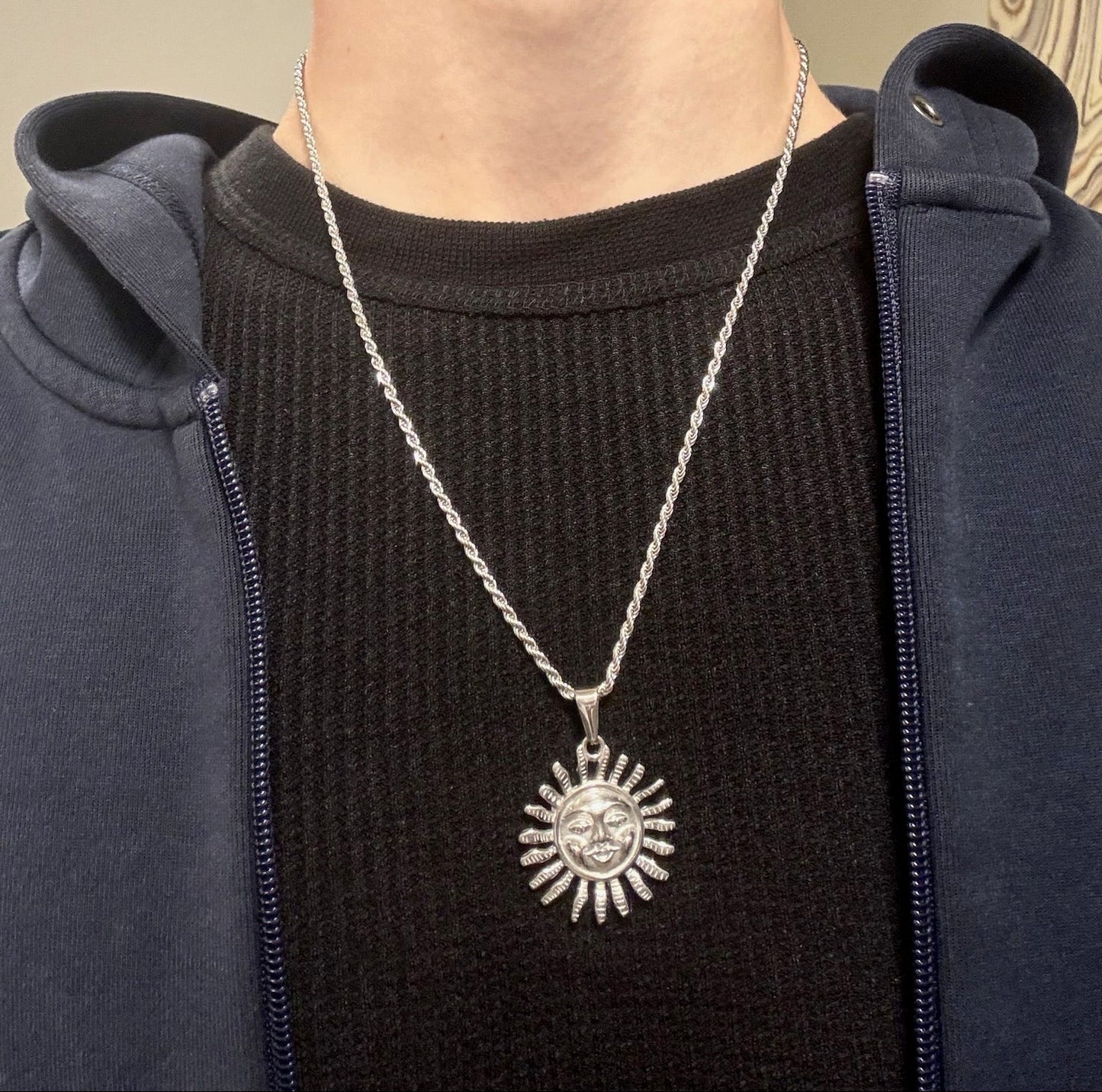 SILVER EMPIRE SUN NECKLACE