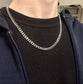 23" SILVER CUBAN LINK CHAIN