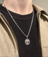 SILVER VITRUVIAN MAN NECKLACE