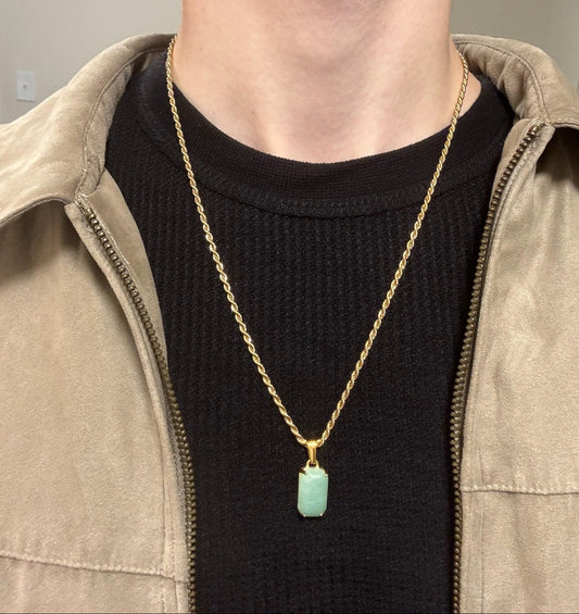 GOLD JADE GEMSTONE NECKLACE