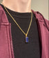 GOLD LAPIS LAZULI GEMSTONE NECKLACE