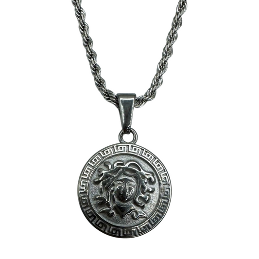 SILVER MEDUSA NECKLACE