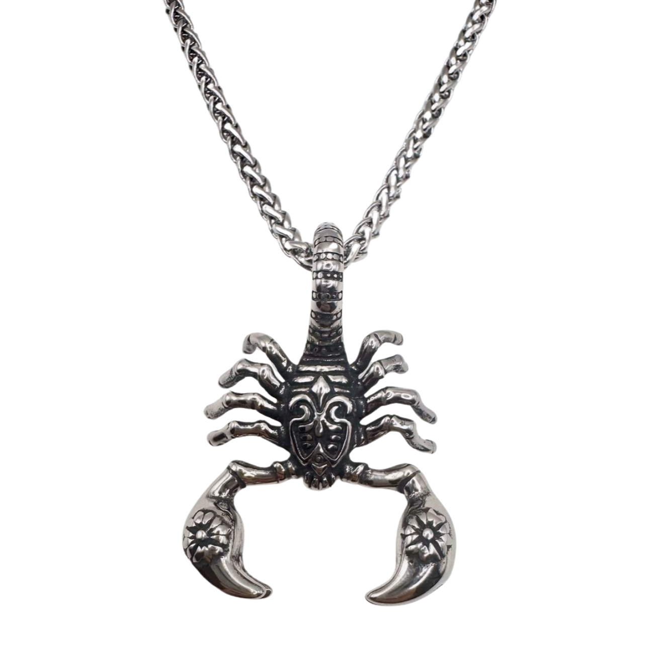 SILVER SCORPION NECKLACE