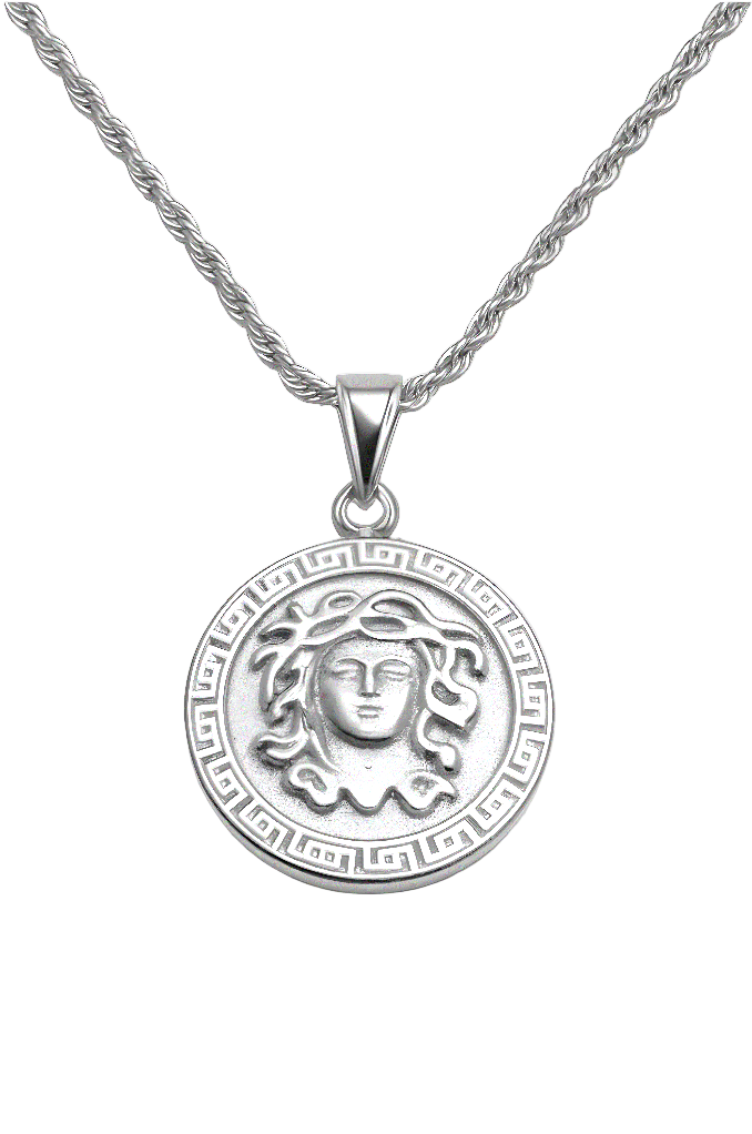 SILVER MEDUSA NECKLACE