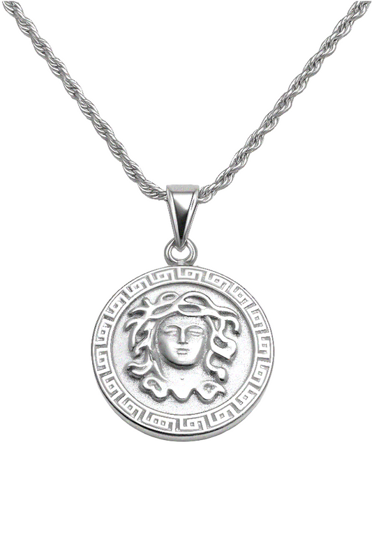 SILVER MEDUSA NECKLACE