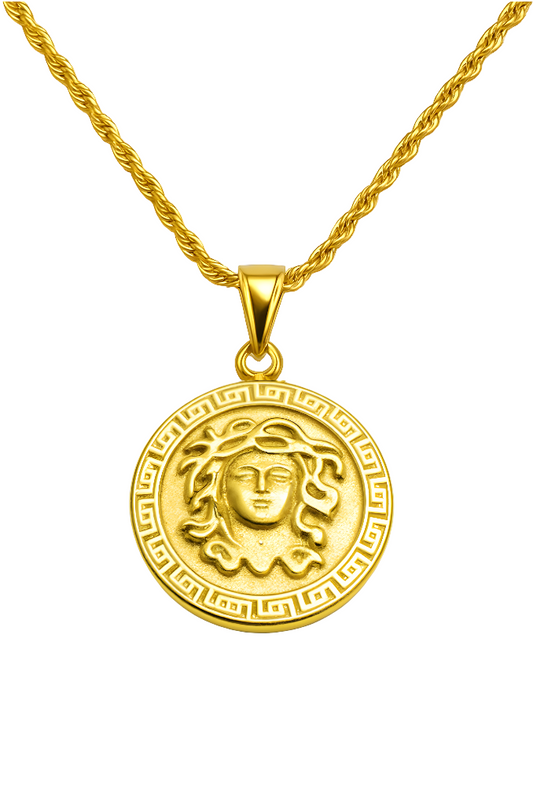 GOLD MEDUSA PENDANT