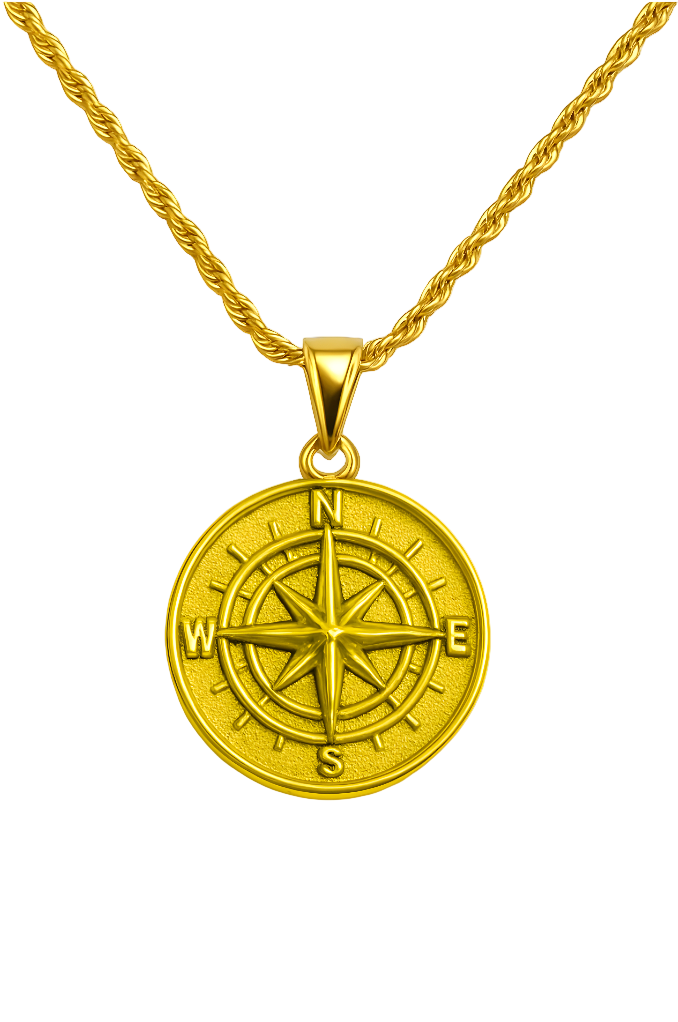 GOLD COMPASS NECKLACE