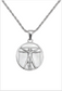 SILVER VITRUVIAN MAN NECKLACE