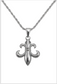 SILVER FLEUR DE LIS NECKLACE