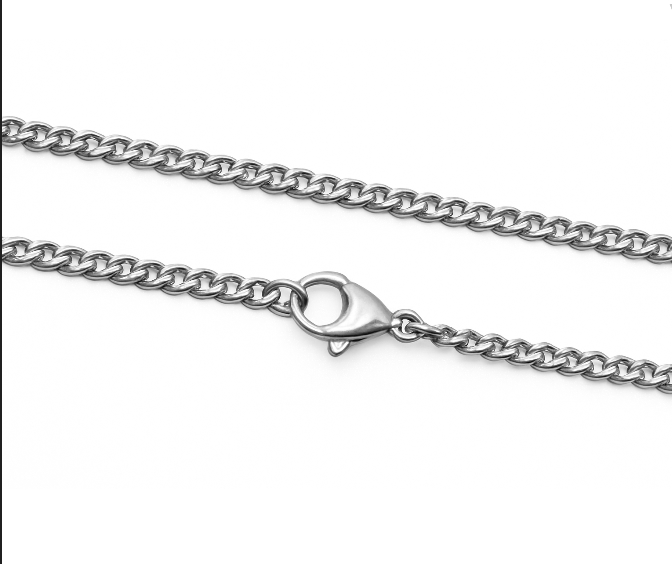 SILVER ROSE CARVED CROSS